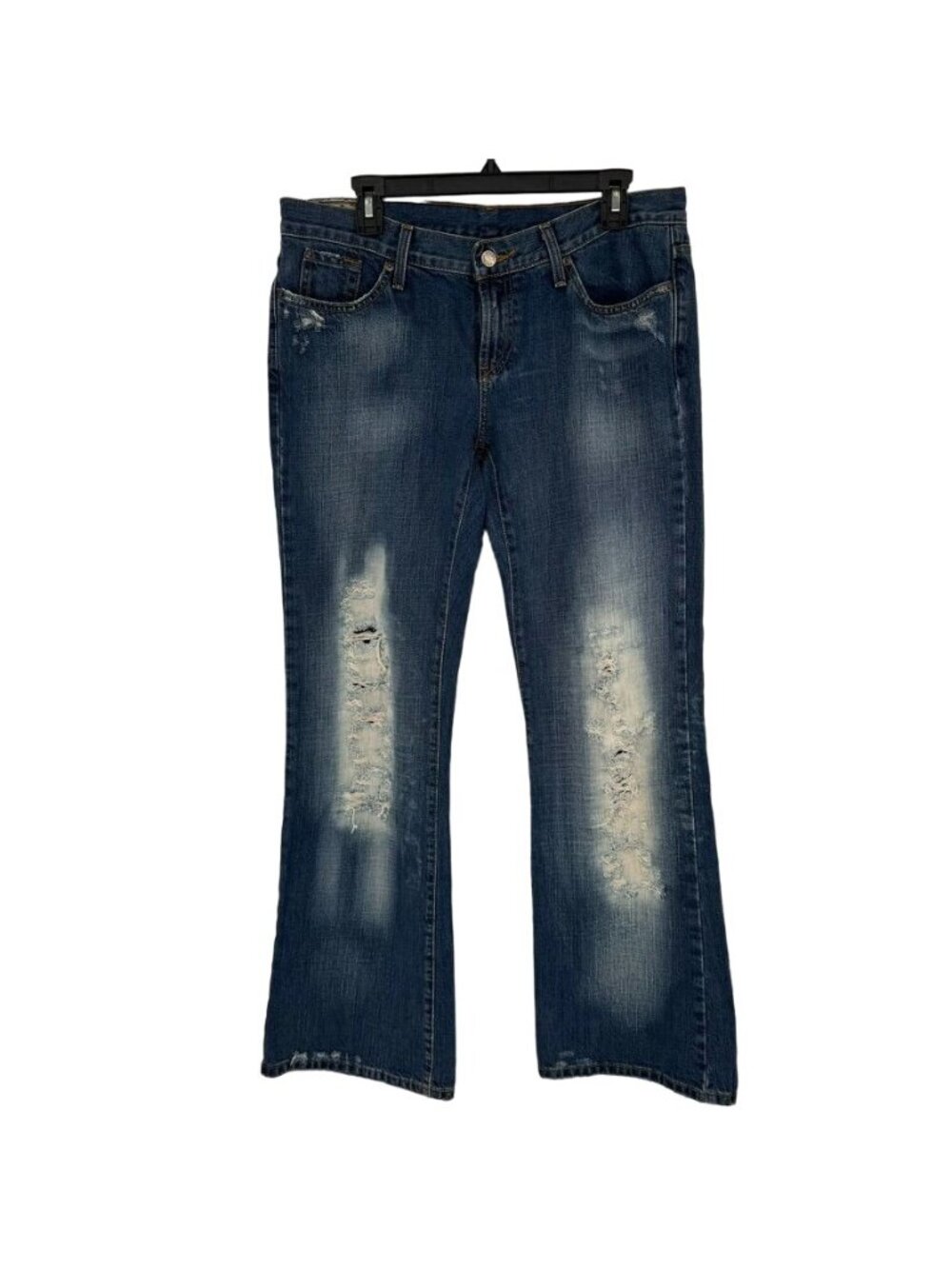 Stetson Womens Classic Bootcut Jeans No.816 Size 14 Long Distressed Denim